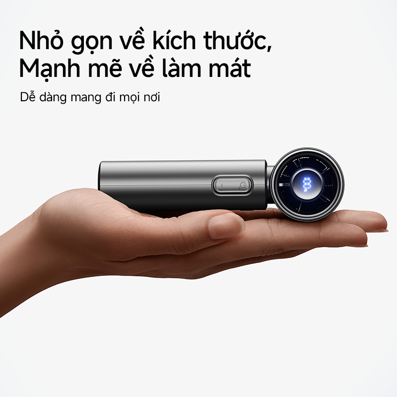 【Mới】Quạt cầm tay JisuLife 9S mini nhỏ gọn gió mạnh pin 22h màn hình LED vỏ điện sắc hiện đại ngoài trời để bàn dạo phố
