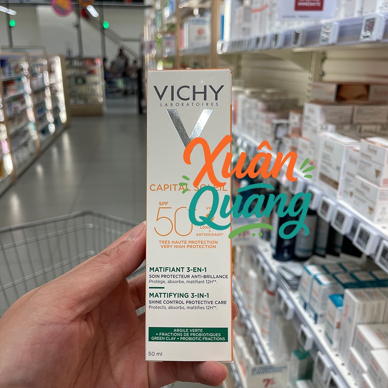 Kem Chống Nắng VICHY Capital Soleil Anti-Ageing 3-in-1 SPF50 | Anti-Dark Spot 3-in-1 Tinted Care | Mattifying 3-in-1