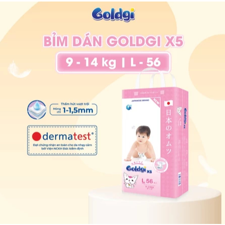 (Mẫu mới )Bỉm dán/quần Goldgi+ X5 / ECO quần dán đủ size Nb92/S84/M66/M60/L56/L48/XL46/XL44/XXL32