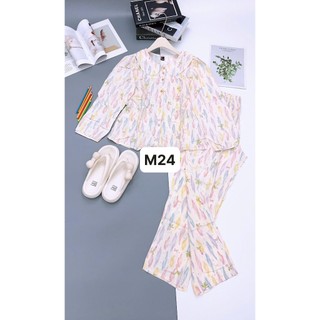 DT15-Tay dài quần dài cổ sen tole lanh mặc mát thấm hút mồ hôi 45kg-70kg