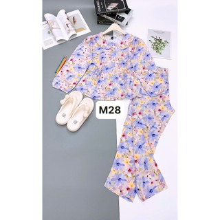 DT15-Tay dài quần dài cổ sen tole lanh mặc mát thấm hút mồ hôi 45kg-70kg
