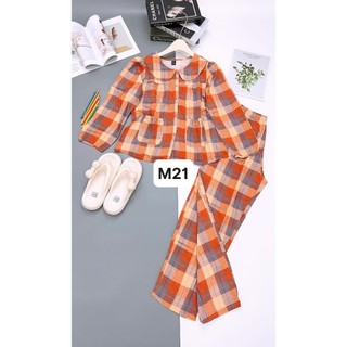 DT15-Tay dài quần dài cổ sen tole lanh mặc mát thấm hút mồ hôi 45kg-70kg