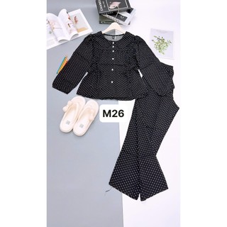 DT15-Tay dài quần dài cổ sen tole lanh mặc mát thấm hút mồ hôi 45kg-70kg