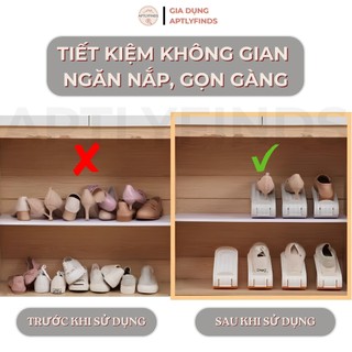Khay Đựng Giày Dép Thông Minh APTLYFINDS 4 Nấc Tùy Chỉnh, Tiết Kiệm Diện Tích, Bền Bỉ