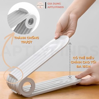 Khay Đựng Giày Dép Thông Minh APTLYFINDS 4 Nấc Tùy Chỉnh, Tiết Kiệm Diện Tích, Bền Bỉ