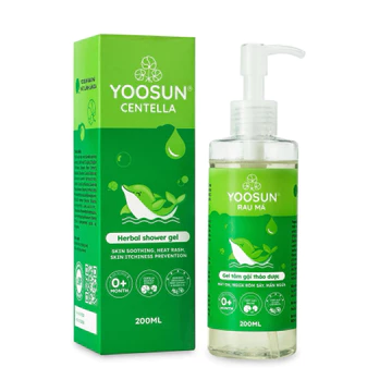 Gel Tắm Yoosun Rau Má - Sữa tắm gội cho bé thảo dược dạng gel mát da ngừa rôm sảy mẩn ngứa