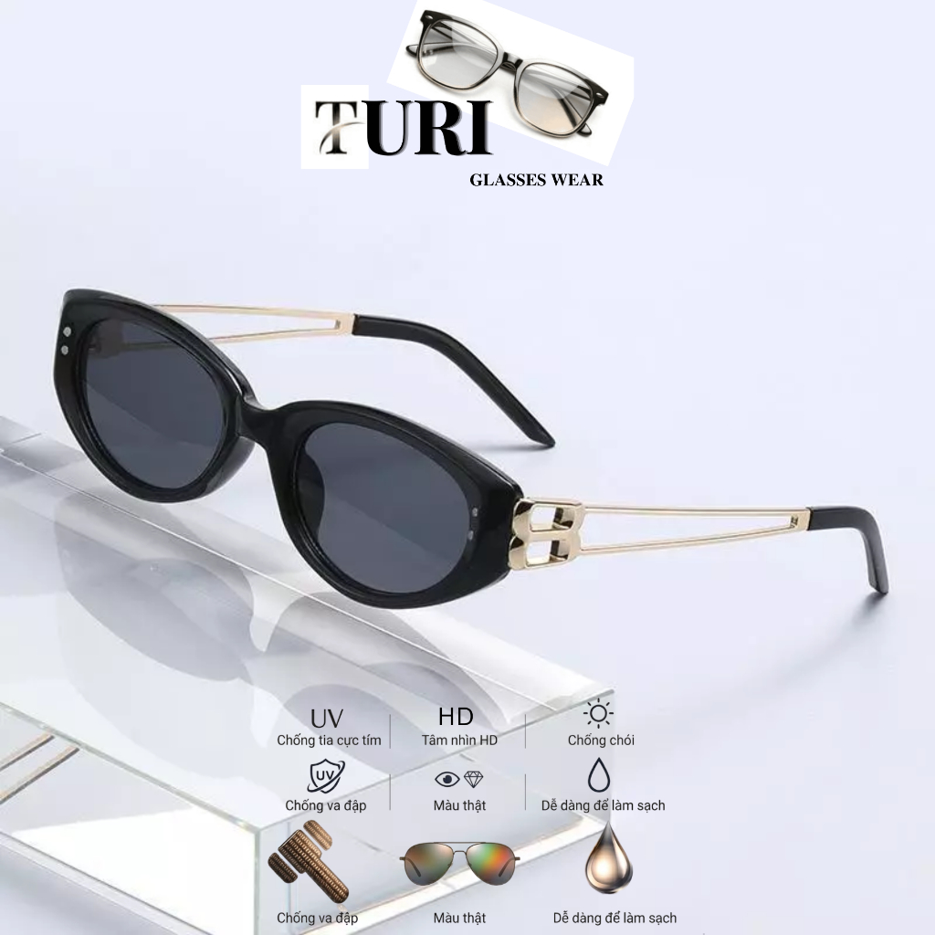Kính mát cho nam nữ thời trang Hàn Quốc phong cách trẻ trung chống ánh sáng xanh 2498