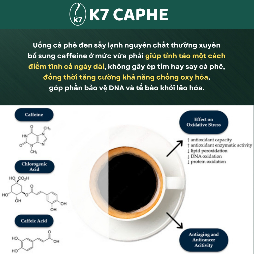 [COMBO] Cà phê sấy lạnh K7 Đường ăn kiêng cỏ ngọt - Cà phê thơm nồng, Vị ngọt sắc sảo, 0 Calo, Tỉnh táo không ép tim