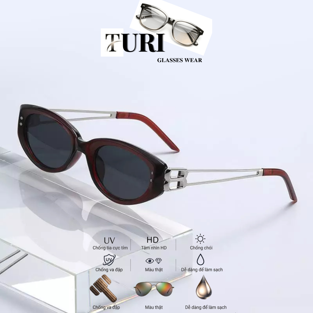 Kính mát cho nam nữ thời trang Hàn Quốc phong cách trẻ trung chống ánh sáng xanh 2498
