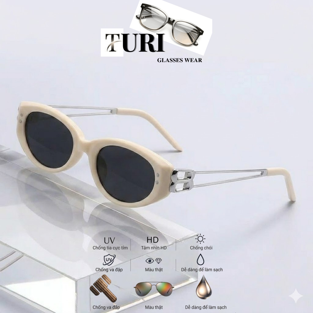 Kính mát cho nam nữ thời trang Hàn Quốc phong cách trẻ trung chống ánh sáng xanh 2498