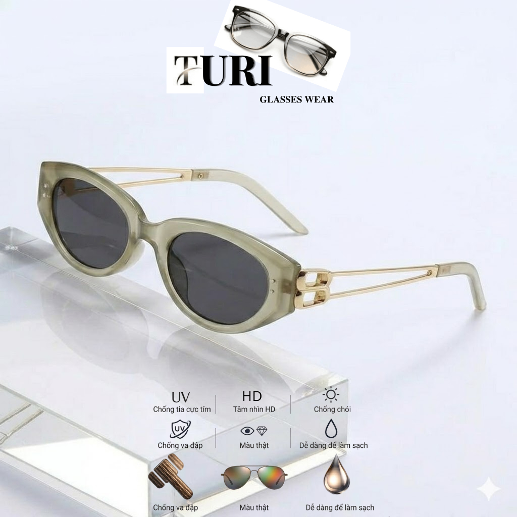 Kính mát cho nam nữ thời trang Hàn Quốc phong cách trẻ trung chống ánh sáng xanh 2498