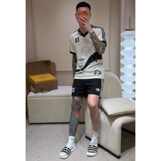 Bộ Đồ Thể Thao Nam Phối Màu 93 Form vừa Cá Tính – Áo Cộc Tay + Quần Short Sọc Thể Thao siêu cấp Hot Trend Quảng châu