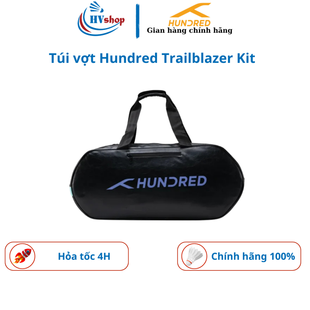 Bao vợt cầu lông Hundred Trailblazer Kit chính hãng, thiết kế màu ưu việt, ngăn để đồ rộng - HVShop