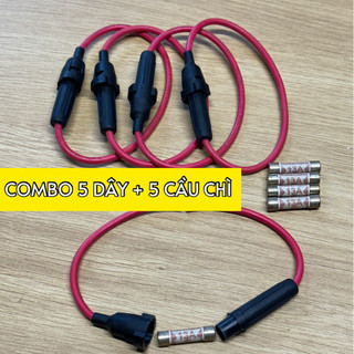 Combo 5 Dây nối điện có cầu chì bảo vệ chống quá tải