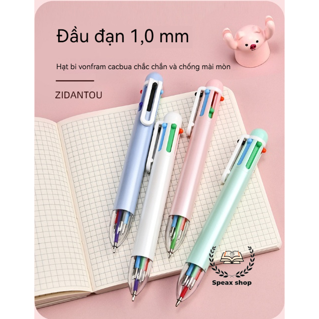 Bút bi nhiều màu 6 trong 1 – Bút bi cao cấp văn phòng, bút bi bấm 6 màu tiện dụng, thiết kế đẹp, 3 màu lựa chọn