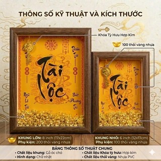 Tranh Phong Thủy Khai Mở Tài Lộc Đính Thỏi Vàng Khung Tranh Thờ Thần Tài Thỏi Vàng May Mắn Trang Trí Nhà Cửa Cao Cấp