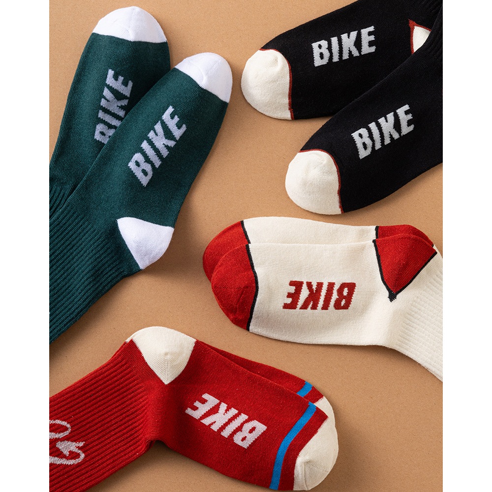 Vớ Tất Chữ GO, hình xe đạp cổ cao Unisex phong cách thể thao, năng động