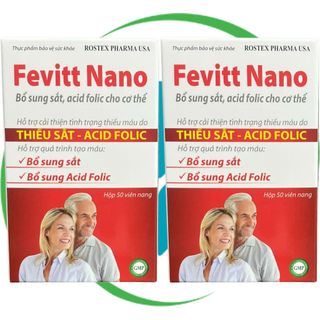 (CHAI) Fevitt Nano Chữ Đỏ Chai 50 Viên - Rostex - Vinaphar - Vitamin Phục Hồi
