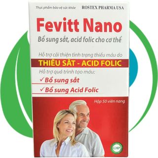 (CHAI) Fevitt Nano Chữ Đỏ Chai 50 Viên - Rostex - Vinaphar - Vitamin Phục Hồi