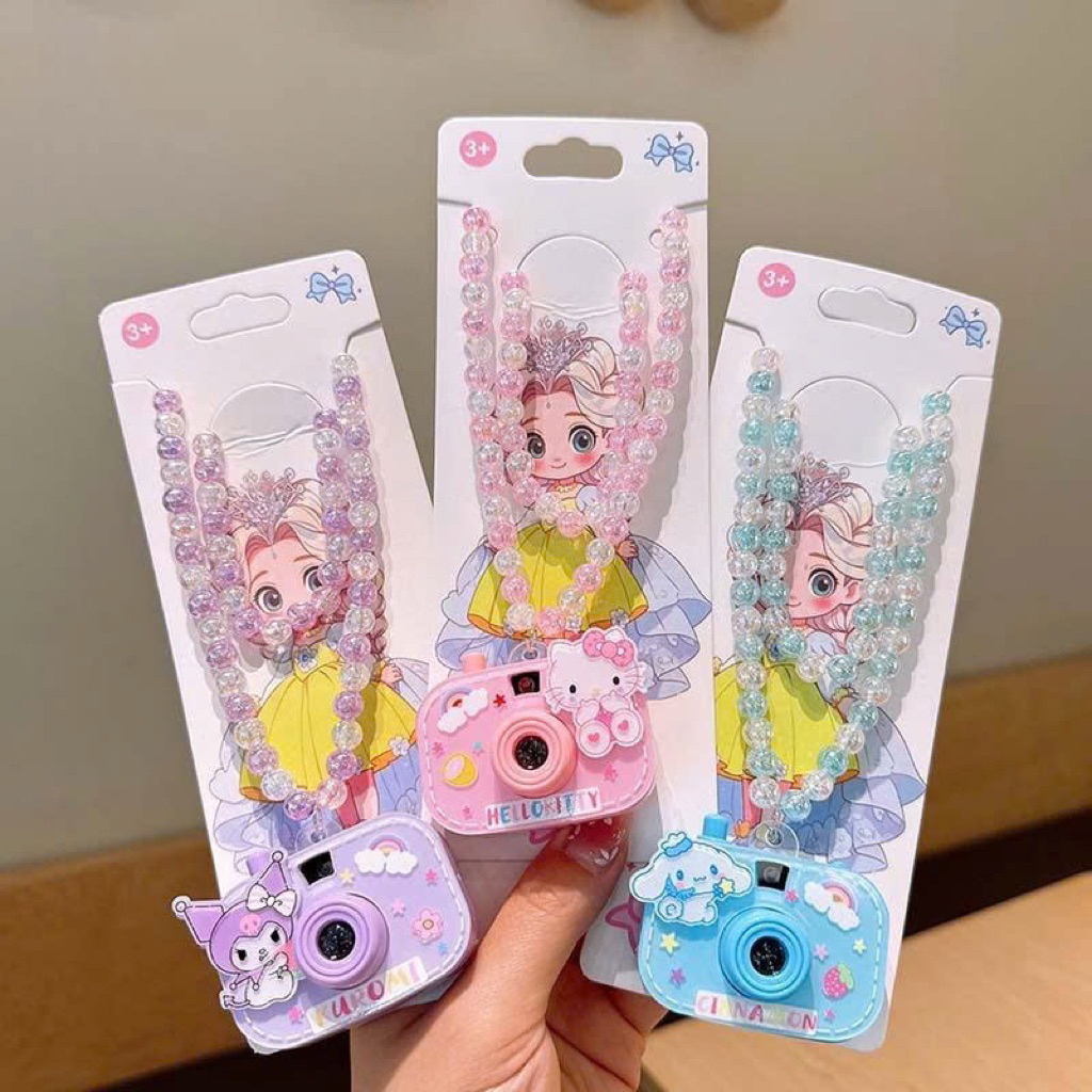 Đồ chơi máy chiếu mini kiểu TikTok hình vòng cổ, máy ảnh mini Kuromi, quà tặng cho trẻ em.
