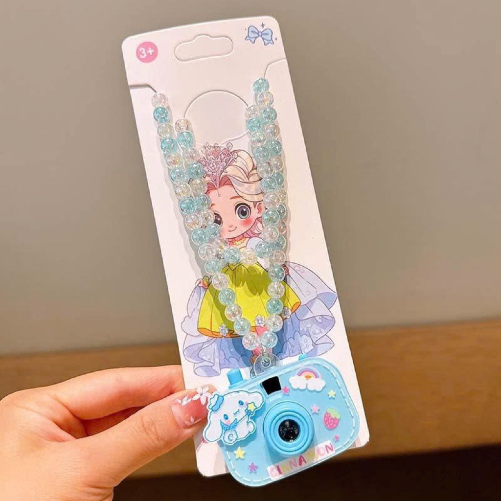 Đồ chơi máy chiếu mini kiểu TikTok hình vòng cổ, máy ảnh mini Kuromi, quà tặng cho trẻ em.
