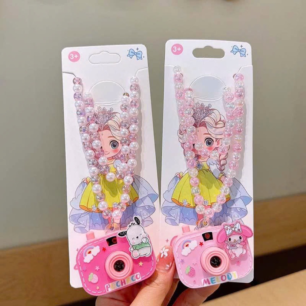 Đồ chơi máy chiếu mini kiểu TikTok hình vòng cổ, máy ảnh mini Kuromi, quà tặng cho trẻ em.
