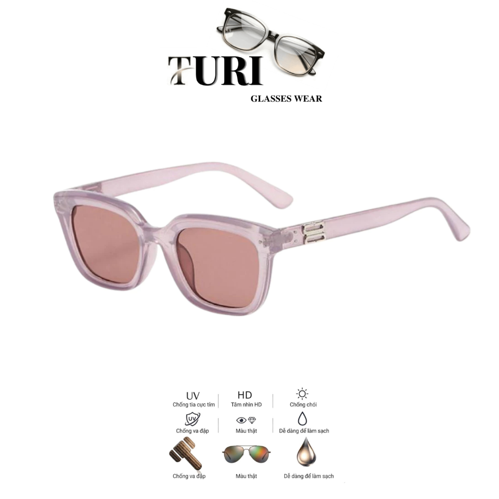Kính râm dáng vuông thời trang dành cho nam nữ chống tia UV400 đi đường chống bụi 2329