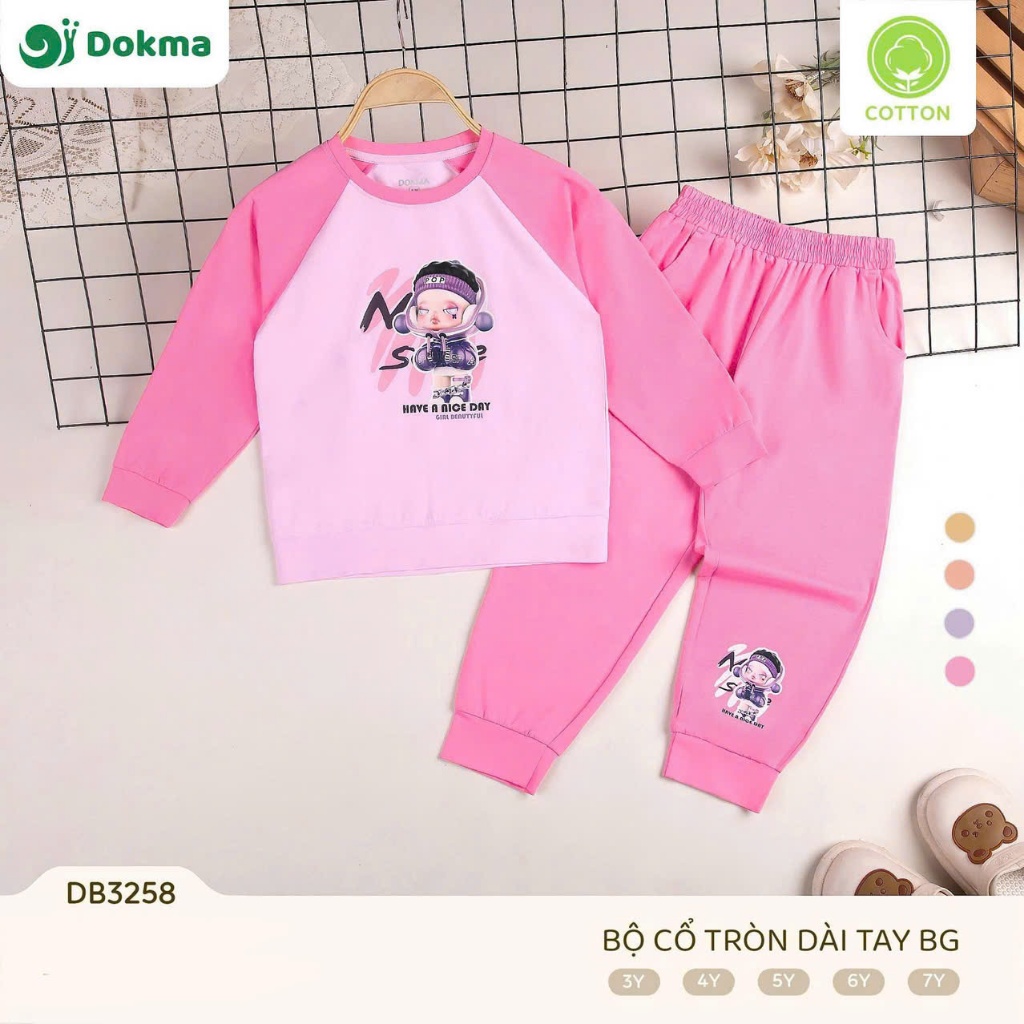 (3-7Y, 13-25kg) Bộ Dài Tay Dokma Cho Bé DB3258 DB3313 DB3202 DB3293 DB3312