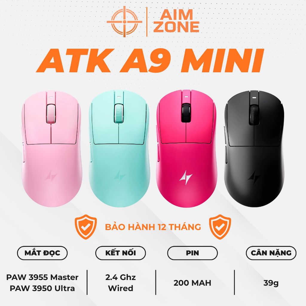 Chuột Gaming Không Dây ATK Dragonfly A9 Mini Ultimate | A9 Mini ...