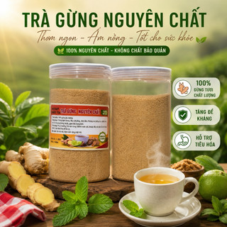 Trà gừng nguyên chất 100% hũ 500g tốt cho sức khoẻ