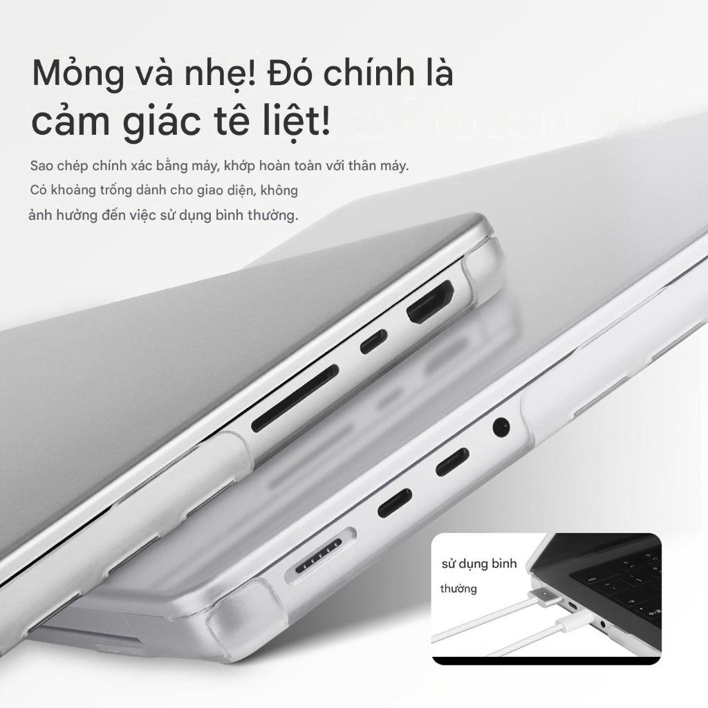 Ốp Lưng Siêu Mỏng Trong Suốt Pha Lê Cho Mac Book Neo A18 Pro Full Màn Hình Ốp Lưng Macbook Air M5 M4 m3 M2 M1 Phụ Kiện