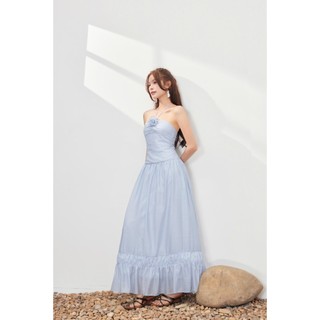 Đầm Nữ GOWBO DRESS Maxi Xòe Cổ Yếm Siêu Xinh GOUT DE JUN