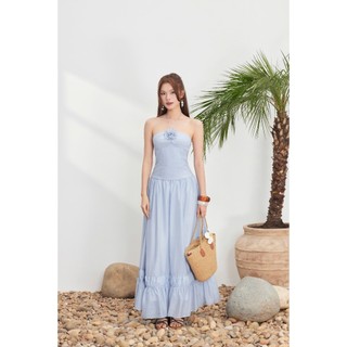 Đầm Nữ GOWBO DRESS Maxi Xòe Cổ Yếm Siêu Xinh GOUT DE JUN