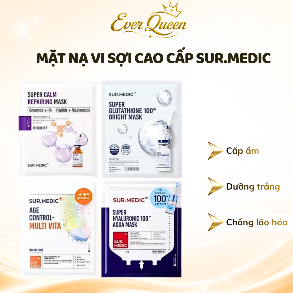 Mặt Nạ Vi Sợi  Cao Cấp Sur.Medic Phục Hồi Và Dưỡng Da Chuyên Sâu - Ever Queen