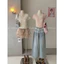 TRIANGLE - Adore knitted FORM NHỎ (Cân nhắc kỹ, return is not welcomed) Áo dệt phối cổ ren form nhỏ dễ mặc