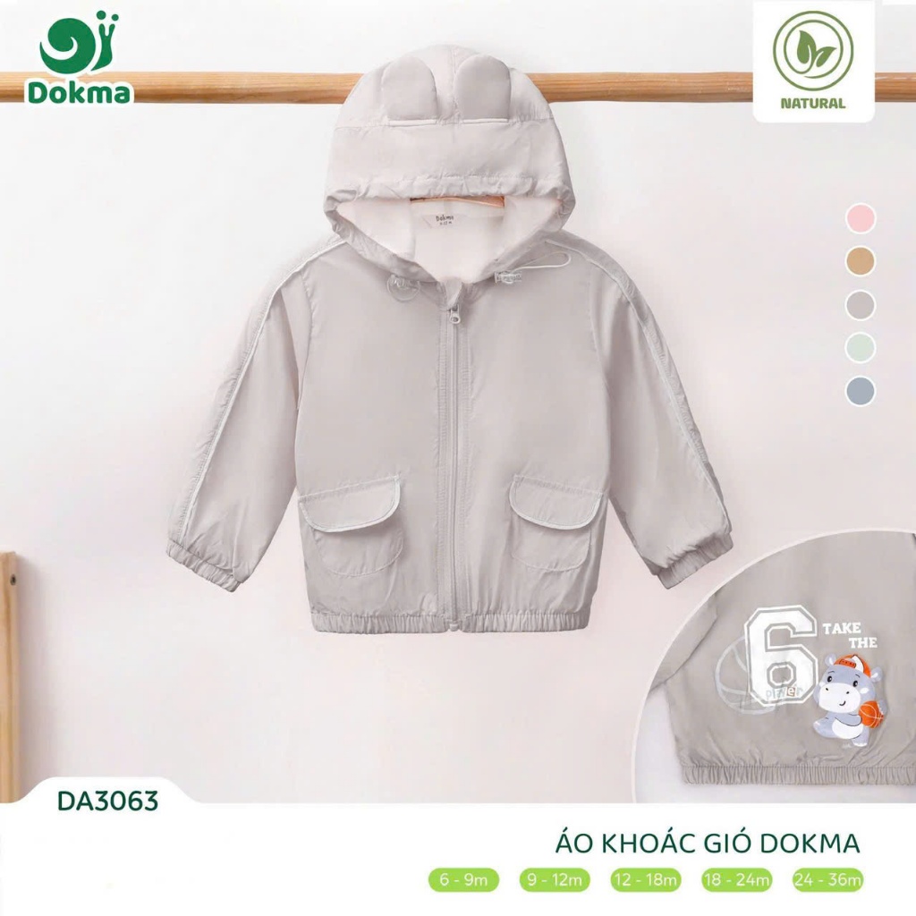 (8-15kg) Áo Khoác Dokma Siêu Nhẹ Hoạ Tiết Đáng Yêu Cho Bé DA3063 DA3060