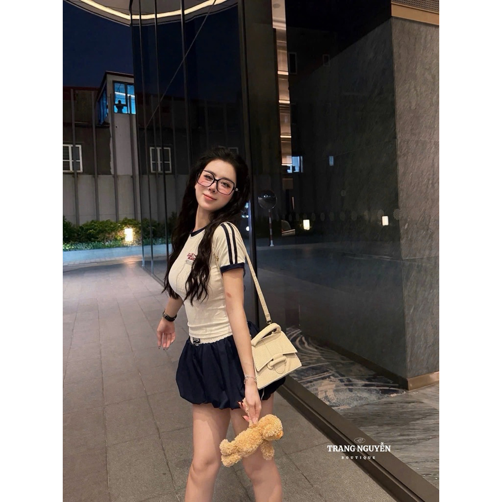 Set áo cộc tay quần bồng dáng bí xinh
