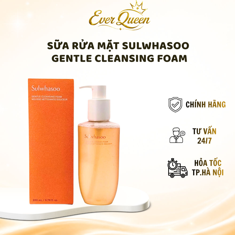 Sữa rửa mặt Sulwhasoo Gentle Cleansing Foam Làm Sạch Da Dịu Nhẹ - Ever Queen