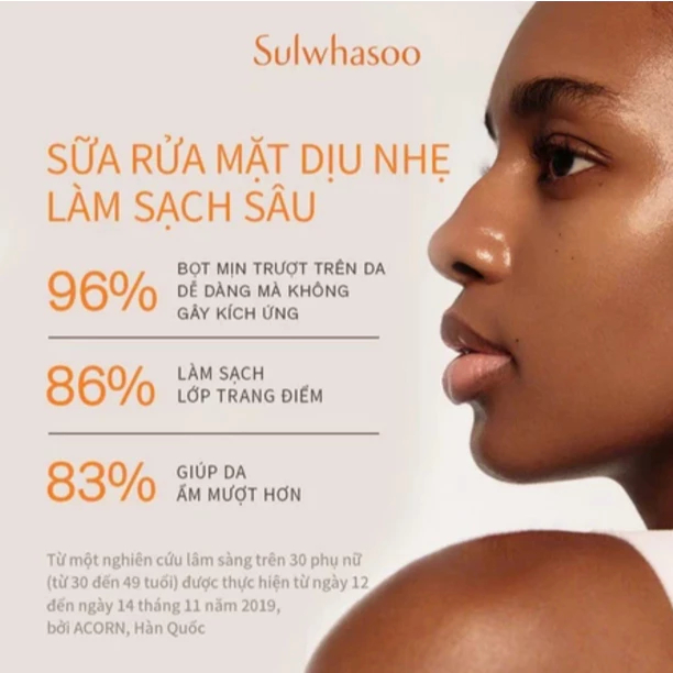 Sữa rửa mặt Sulwhasoo Gentle Cleansing Foam Làm Sạch Da Dịu Nhẹ - Ever Queen
