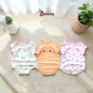 Combo 3 body chip bé gái Bunnybaby chất thun cotton cho bé 3-10kg Bubbybaby-GV