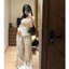 “Juliet Set” Set linen 2 món : Áo 2S corset dáng dài phối viền ren ôm body tôn dáng kèm quần ống rộng màu kem sang chảnh