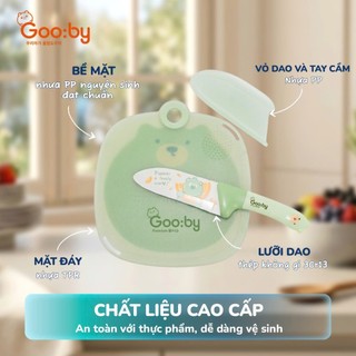 Set dao thớt mini cao cấp kháng khuẩn chống nấm mốc an toàn