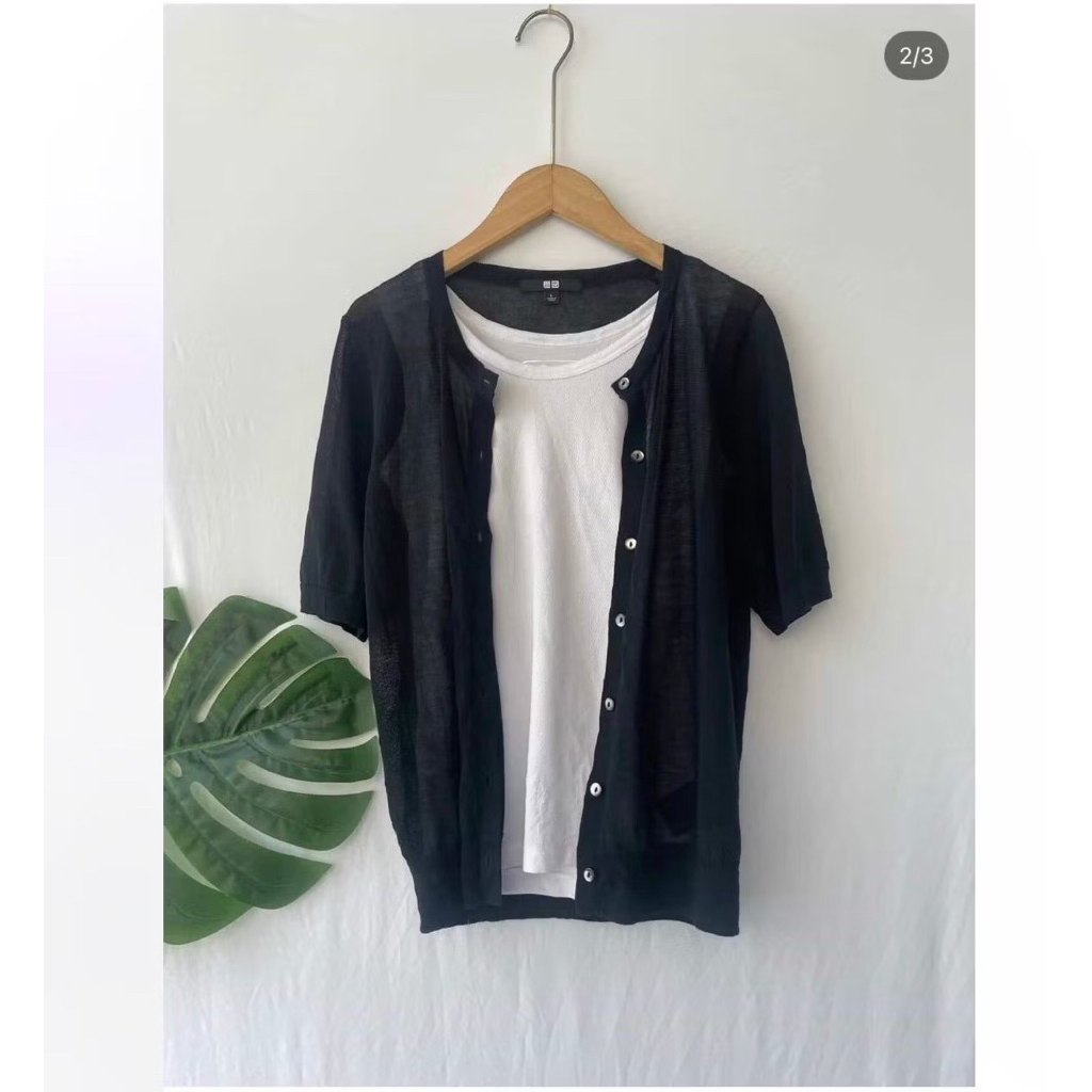 Áo khoác len cổ tròn Unilo mới toanh siêu xinh size S