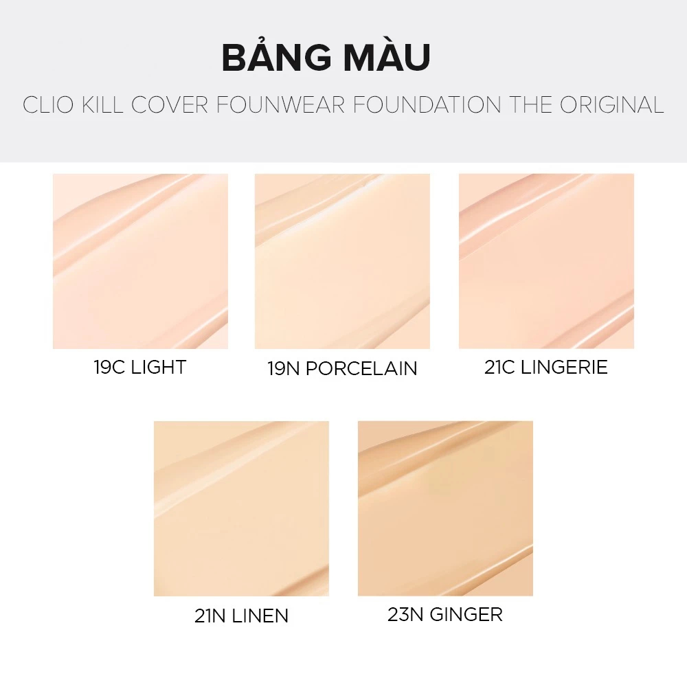 Kem Nền Clio Căng Bóng Kill Cover High Glow Foundation Chính Hãng - Ever Queen