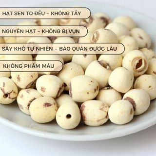 [150Gr] Hạt Sen Huế Loại 1-  Sen Quê Nguyên Hạt Không Tẩy Trắng Thơm Dẻo Bùi Làm Sữa Hạt, Nấu Chè Giải Nhiệt
