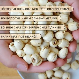 [150Gr] Hạt Sen Huế Loại 1-  Sen Quê Nguyên Hạt Không Tẩy Trắng Thơm Dẻo Bùi Làm Sữa Hạt, Nấu Chè Giải Nhiệt