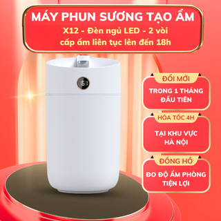 Máy phun sương [BH 12 Tháng]Máy tạo độ ẩm không khí Humidifier dung tích 3 lít công suất 180ml/h - X12