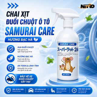 Chai xịt đuổi chuột SAMURAI CARE Hương Bạc Hà Cho xe hơi và mọi nơi Xua đuổi chuột hiệu quả,an toàn.
