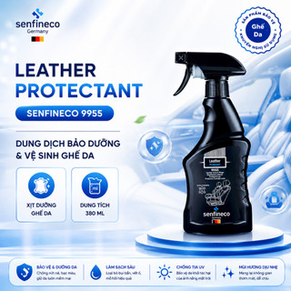 Dung dịch vệ sinh nội thất làm mềm ghế da ô tô Senfineco 9955 tặng kèm khăn 380ml