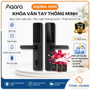Khóa thông minh cao cấp Aqara A100 Zigbee/D100 -mở khóa 9 cách, hỗ trợ Homekit